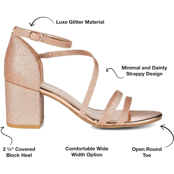 5/$25 rose gold glitter pumps - Picture 4 of 6